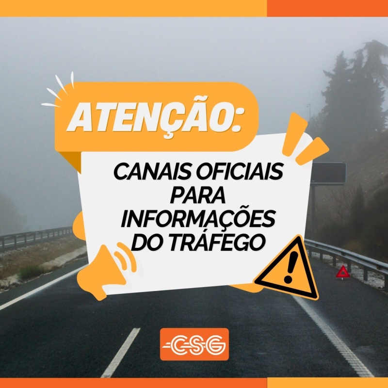 ATENÇÃO: Como conseguir informações sobre tráfego nas rodovias atendidas pela CSG