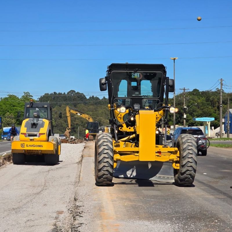 CSG amplia recuo no km 65 da ERS-122 no acesso ao bairro de Forqueta, em Caxias do Sul
